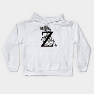 Z Zebra Kids Hoodie